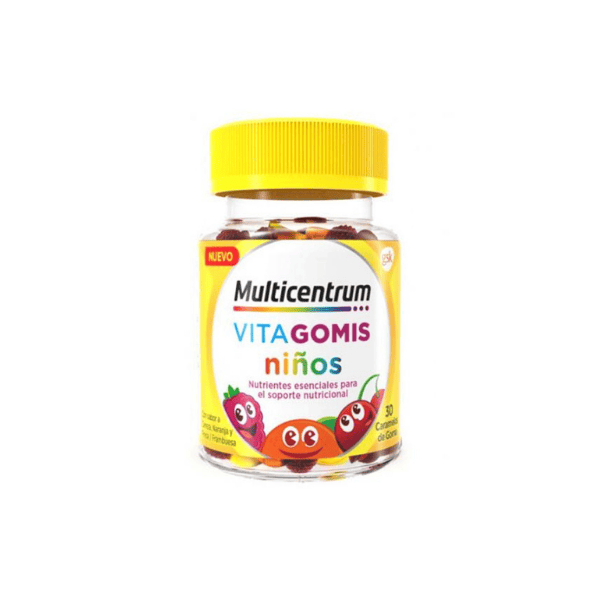 MULTICENTRUM VITAGOMIS NIÑOS 30 CARAMELOS GOMA SABOR FRESA